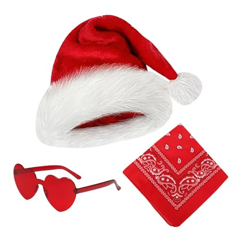 Kioriur Cowboyhut Bandana - Vlies-Sonnenmütze, Kostümparty-Kostüm | Halstuch Sonnenschutz mit Brille Herz Bandana Partyzubehör Western Sheriff Kioriur Cowboyhut Bandana - Vlies-Sonnenmütze, Kostümparty-Kostüm | Halstuch Sonnenschutz mit Brille Herz Bandana Partyzubehör Western Sheriff von Kioriur