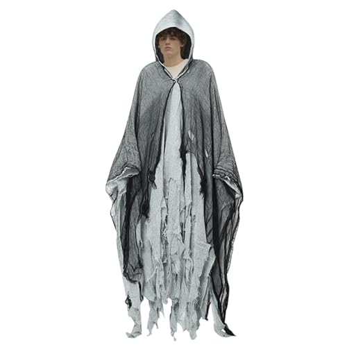 Kioriur Hooked Cloak Halloween - Halloween Hooded Capes, Unisex Halloween Capes | Gruseliger Halloween Umhang, Zauberer Prinz Umhang, Vampirumhang, multifunktionales Cosplay-Zubehör Kioriur Hooked Cloak Halloween - Halloween Hooded Capes, Unisex Halloween Capes | Gruseliger Halloween Umhang, Zauberer Prinz Umhang, Vampirumhang, multifunktionales Cosplay-Zubehör von Kioriur