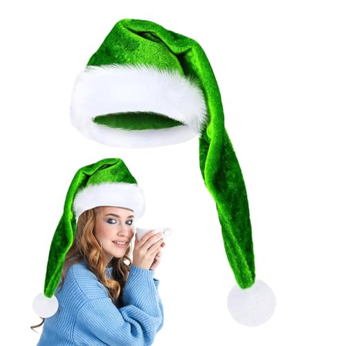 Kioriur Langer Weihnachtsmannhut – Plüsch-Nikolausmützen aus weichem Samt, extra großer Weihnachtsmannhut | Super langer Weihnachtsmütze, lange Weihnachtsmannmützen für Erwachsene, große Cha Kioriur Langer Weihnachtsmannhut – Plüsch-Nikolausmützen aus weichem Samt, extra großer Weihnachtsmannhut | Super langer Weihnachtsmütze, lange Weihnachtsmannmützen für Erwachsene, große Cha von Kioriur