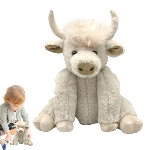 Kioriur Plüschtier Highlandkuh, Highland-Kuhspielzeug, schottisches Highland-Kuscheltier, 25,4 cm – Highland-Rinder beim Schlafengehen, Plüschtier von Yak Braun, Spielzeug Kioriur Plüschtier Highlandkuh, Highland-Kuhspielzeug, schottisches Highland-Kuscheltier, 25,4 cm – Highland-Rinder beim Schlafengehen, Plüschtier von Yak Braun, Spielzeug von Kioriur