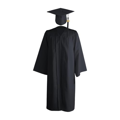 Kleidungsstück für Erwachsene - Richter Kostüme, Schuluniform im amerikanischen Stil, Abschlussfeier | Akademische Kleider mit Wäschehut Quastenjahr Siegel für High School und Bachelor von Kioriur