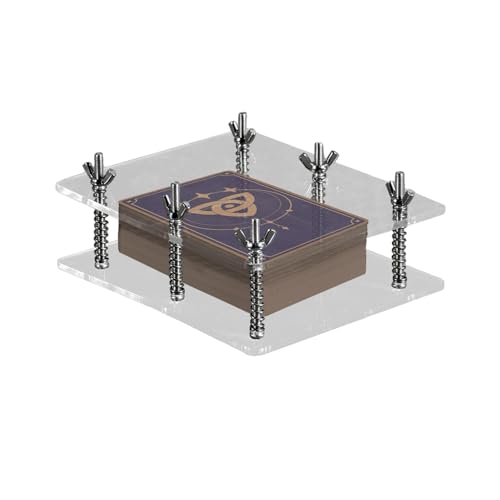 Kirdume Kartenglätterpresse, Kristallkartenpresse | Klares Acryl-Presskartengerät - Tragbares Kartenglättungswerkzeug, Kartenbehälter, Kartenkorrekturwerkzeug für Sammelkarten von Kirdume