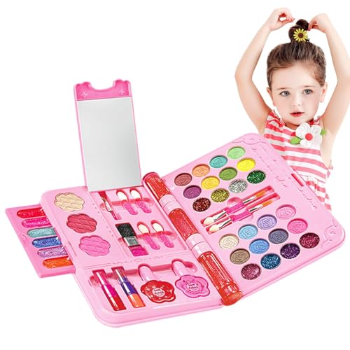 Kirdume Make-up-Set Mädchenspielzeug, Kleinkind-Make-up-Set | Dress Up Play Kosmetikset für Mädchen,Milde Kinder Prinzessin Rollenspiele Spielzeug für über 3 Jahre alte Kinder Kinder von Kirdume