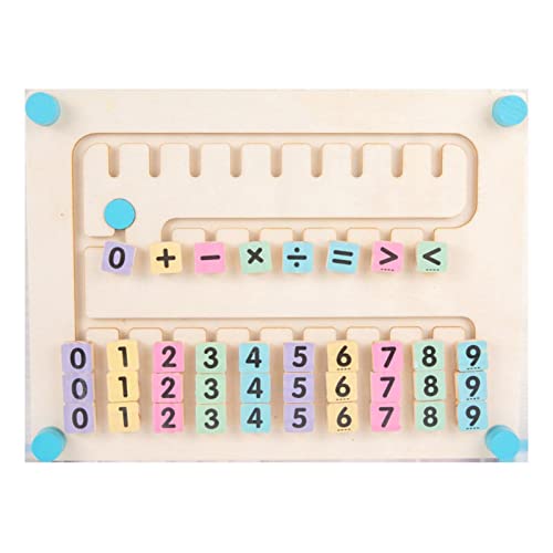 Kirdume Zahlenpuzzle aus Holz | Zahlenzählrätsel, Labyrinth-Lernspielzeug,Doppelseitiges pädagogisches Montessori-Feinmotorikspielzeug für Kinder, Jungen, Kinder ab 3 Jahren von Kirdume