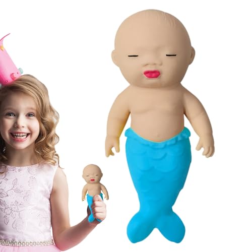 Meerjungfrau-Quetschspielzeug - Meerjungfrau-Zappelspielzeug für Kinder - Sensorisches Zappelspielzeug, langsam steigendes Tierspielzeug, sensorisches Fingerspielzeug, Greif- und Kirdume von Kirdume