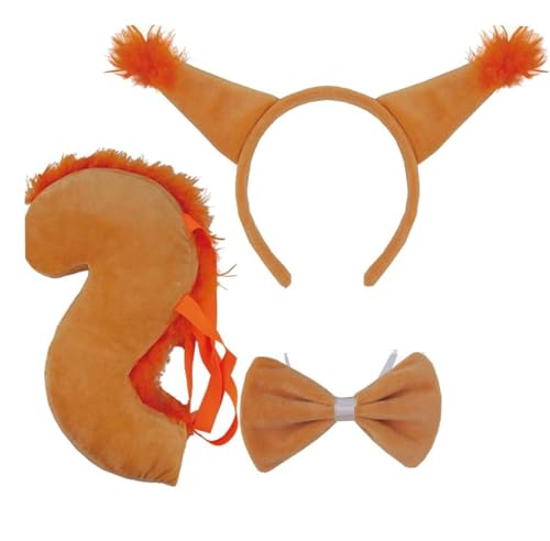 Kirei Sui Eichhörnchen Kostüm Set mit Ohren Stirnband Fliege Schwanz Halloween Kostüme Zubehör Cosplay für Erwachsene Hellbraun Kirei Sui Eichhörnchen Kostüm Set mit Ohren Stirnband Fliege Schwanz Halloween Kostüme Zubehör Cosplay für Erwachsene Hellbraun von Kirei Sui
