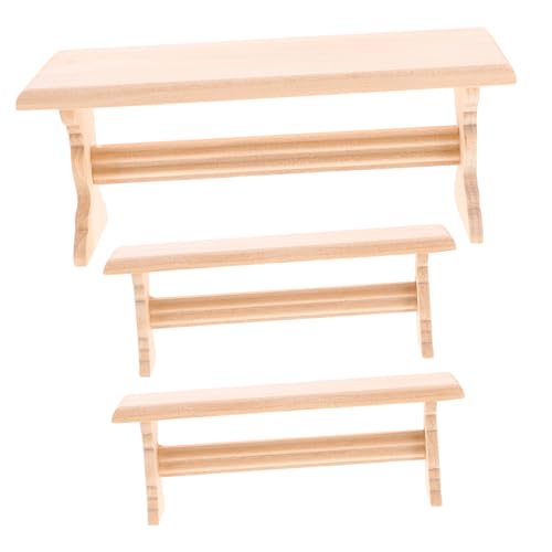 1Satz Holzbank und Set für Puppenhaus Holzmöbel für Mini Hausdekoration Sicher und Langlebig DIY Puppenstubenmöbel und Puppenhauszubehör 1Satz Holzbank und Set für Puppenhaus Holzmöbel für Mini Hausdekoration Sicher und Langlebig DIY Puppenstubenmöbel und Puppenhauszubehör von Kisangel