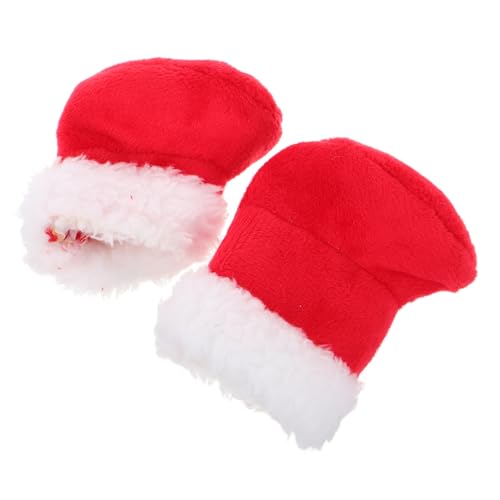 Kisangel 1 Paar Babypuppenschuhe Miniatur-Schuhe Mini-Schuhe Rot Plüsch von Kisangel