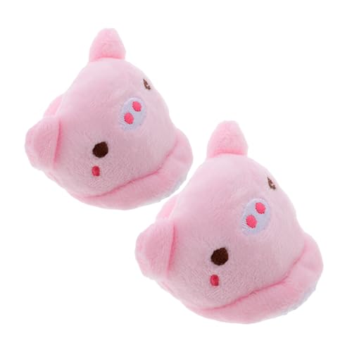 Kisangel 1 Paar Puppenschuhe plüsch Hausschuhe Tierhausschuhe Puppen Wintermode Puppenmode Zubehör Hausschuhe für Puppen Puppenhausschuhe Mini-Puppen Puppenhaus-Miniaturen Rosa von Kisangel