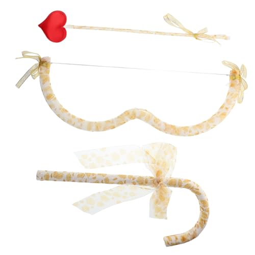Kisangel 1 Satz Amor- - Und Bogen-Set Bogen des Amors Amor-kostümzubehör Amor-Accessoires Für Frauen Mini-Amor-kostüm-Requisite Amor-kostümset Stütze Herz Kostüm Amor Plastik von Kisangel