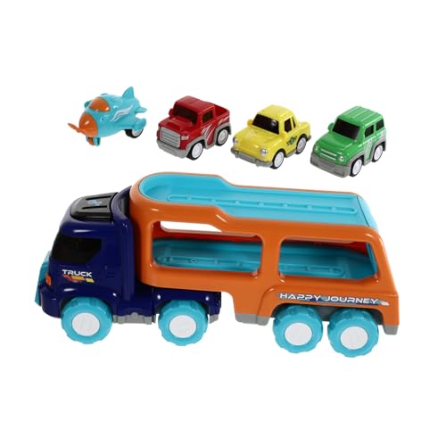 Kisangel 1 Satz Aufbewahrungswagen - Spielzeugauto mit Trägheitsantrieb für technische Fahrzeuge Auto Mini-Rückziehautos Transportfahrzeug Plastik Blau von Kisangel