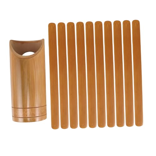 Kisangel 1 Satz Bambusstock Chinesische Glücksstäbchen Spiel-Requisiten-Eimer Weissagungsspielstöcke Wahrsagespiel-Eimer-stütze Traditionelle Glücksstäbe Wahrsagerei-stäbchen Light Brown von Kisangel