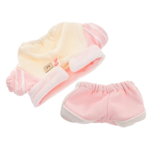 Kisangel 1 Satz Baumwollpuppen Kleidungsset mit Sweatshirt und Hose Miniatur Outfits für Stofftiere Vielseitige Anziehmöglichkeiten Zubehör für Puppensammler von Kisangel