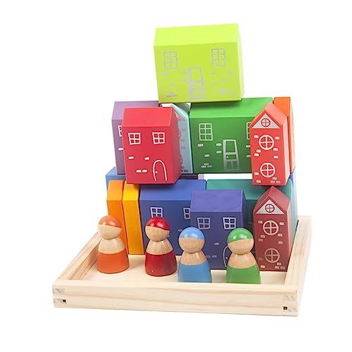 Kisangel 1 Satz Bausteinspielzeug zusammenbauen Kleinkind für Lernen blockiert bausteine Kinderpädagogikspielzeug mit Stadtbausteinen Holz Kisangel 1 Satz Bausteinspielzeug zusammenbauen Kleinkind für Lernen blockiert bausteine Kinderpädagogikspielzeug mit Stadtbausteinen Holz von Kisangel