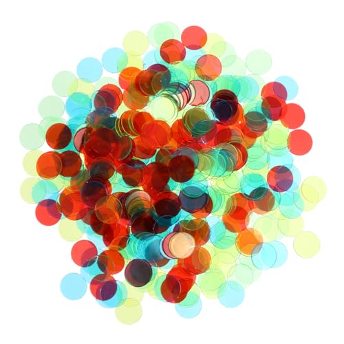 Kisangel 1 Satz Bingo Chips aus Kunststoff Transparente Spielmarken für Bingo und Lernspiele und Leicht zu Reinigen für Familie und Klasse Zufällige Farben Zufällige Farbe von Kisangel