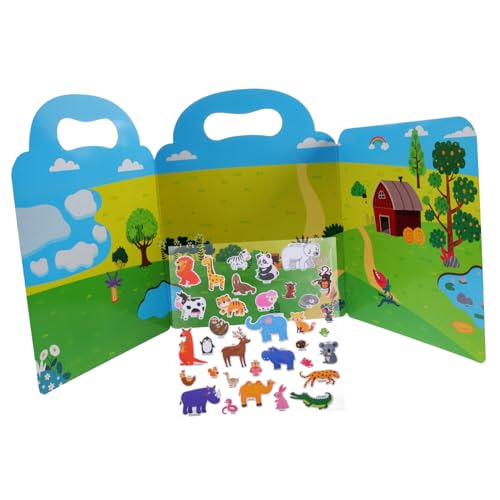Kisangel 1 Satz Blasenaufkleberbuch Stickerbücher für Buch mit wiederverwendbaren Aufklebern Aufkleber-Aktivitätsbuch Aktivitätsbuch für Kleinkinder Buch der Aktivitäten Papier von Kisangel