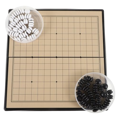 Kisangel 1 Satz Chinesische Spiele Desktop-Spiele Chinesische Dame Brettspiele Chinesisches Schach Schachbrett Magnetisches Brettspiel Schach Gehen Plastik von Kisangel