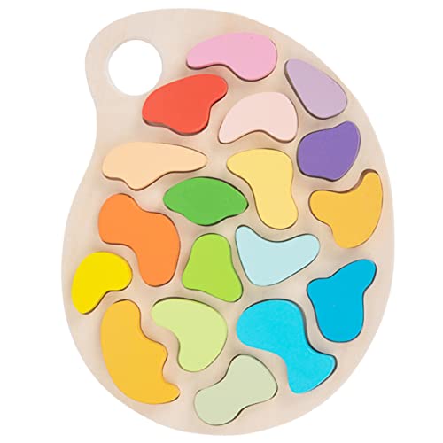 Kisangel 1 Satz Color Matching Game Holzspielzeug für Kleinkinder Lernspielzeug Kognitiven Fähigkeiten und Kreativität mit Form und Farbzuordnung Jungen von Kisangel