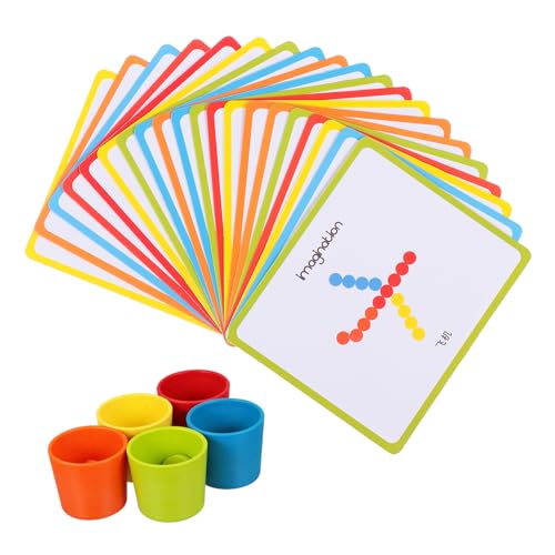 Kisangel 1 Satz Color Sorting Cup Kreatives Lernspielzeug zur Farberkennung und Sortierung Holzspielzeug für Kleinkinder Fördert die Interaktion zwischen Eltern und Kindern Lehrreiches für von Kisangel