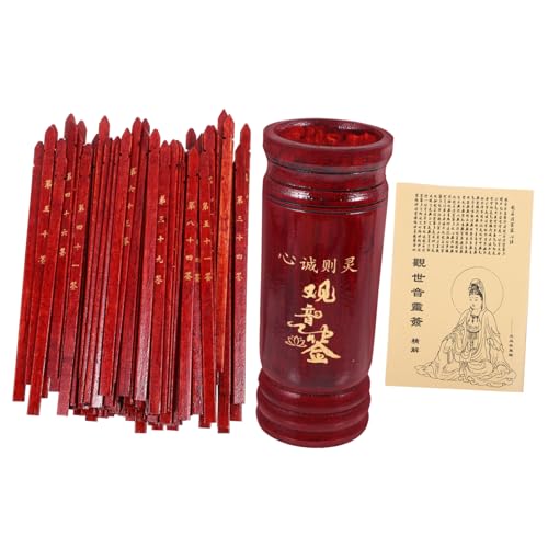 Kisangel 1 Satz Container Gold Jumbo feng erzählen Shui Glück aus Holz Wahrsagestäbe im chinesischen Stil Wahrsagespiel-Requisitenstöcke chinesische Weissagungsversorgung Papier Kisangel 1 Satz Container Gold Jumbo feng erzählen Shui Glück aus Holz Wahrsagestäbe im chinesischen Stil Wahrsagespiel-Requisitenstöcke chinesische Weissagungsversorgung Papier von Kisangel