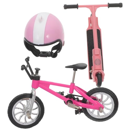 Kisangel 1 Satz Dekoration für Rollerhelme Zubehör Fahrrad Puppenhaus-Dekoration Roller-Modell Puppenhaus Szene Dekoration -Roller Puppenroller Simuliertes -Modell Plastik von Kisangel