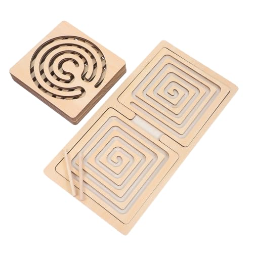 Kisangel 1 Satz Denkspiel Fähigkeit Zum Nachdenken Von Kindernübung Puzzlespielzeug Rätsel Für Senioren Montessori Gehirn Rätsel Zugpuzzle Kleines Menschliches Gehirn Khaki Holz von Kisangel