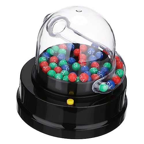 Kisangel 1 Satz Desktop-Spiele elektronisch Elektrische Maschine Elektrik Lotto Spielautomat Jackpot-Maschine Mini-Lotteriemaschine elektrische lottomaschine Tombola Abs Schwarz von Kisangel