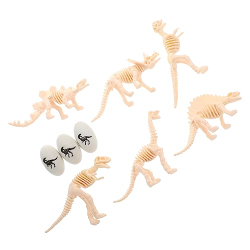 Kisangel 1 Satz Dinosaurier Skelett mit Knochenfiguren und Dinosaurier Eiern Realistische Dekoration und Lernspielzeug für Geburtstagsfeiern und Kreative von Kisangel