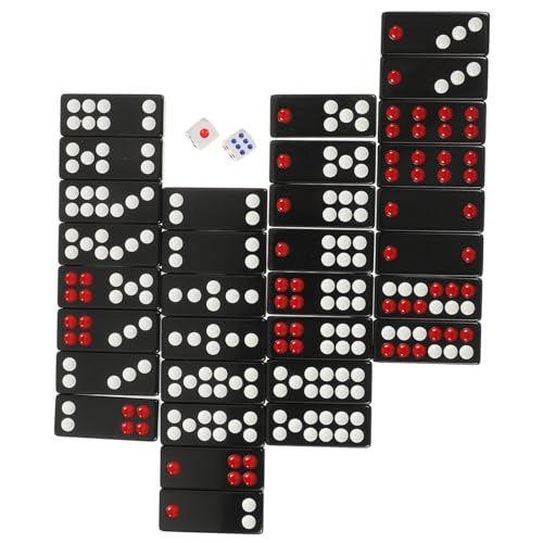 Kisangel 1 Satz Domino -Schach Und Kartenspiele Paigow-brettspiel Chinesische Paigow-Fliesen Chinesischer Paigow-bausatz Partyspiel Zur Unterhaltung Paigow-spielsteine Schwarz von Kisangel