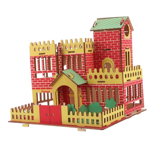 Kisangel 1 Satz Dreidimensionales Baupuzzle Holzhaus Kleine Holzhäuser Puzzles Aus Holz Holzhäuser Für Das Handwerk Bausatz Für Den Hausbau Hölzern von Kisangel