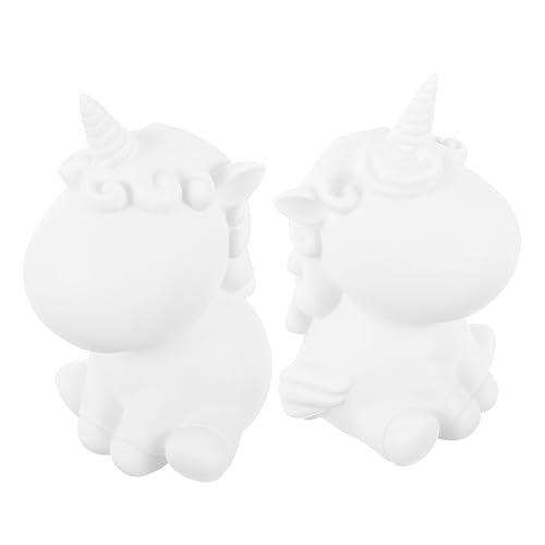 Kisangel 1 Satz Einhorn Puppe Einhorn Mädchen Bastelspielzeug Einhorn Malpuppen Basteln Einhorn Formen Zum Basteln Einhorn DIY Einhorn Spielsachen DIY Einhorn Figuren 2 Stück von Kisangel