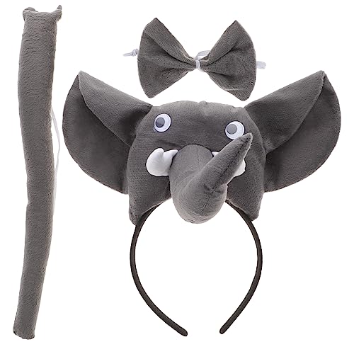 Kisangel 1 Satz Elefant-stirnband-set Elefantenkostüm Für Elefantenhut Elefantenkostüm Für Erwachsene Stirnband Mit Elefantenohren Tierkostüm Für Elefanten-cosplay Grau Garn Kisangel 1 Satz Elefant-stirnband-set Elefantenkostüm Für Elefantenhut Elefantenkostüm Für Erwachsene Stirnband Mit Elefantenohren Tierkostüm Für Elefanten-cosplay Grau Garn von Kisangel