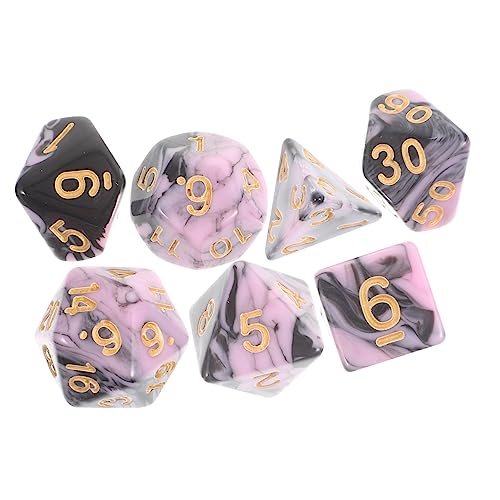 Kisangel 1 Satz Facettenreiche Numerische Würfel Spiel Tischplatte Polyedrisch Zubehör Party Mehrseitige Würfel Zahlenwürfel Unterhaltungswürfel Acryl von Kisangel
