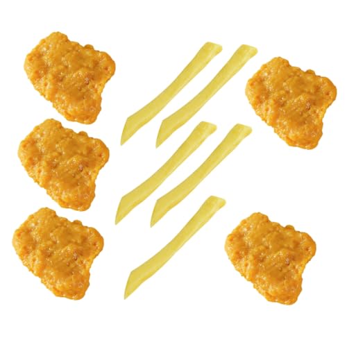 Kisangel 10er Set PVC Huhn Gefälschte Pommes Frites Spielzeug Küche von Kisangel