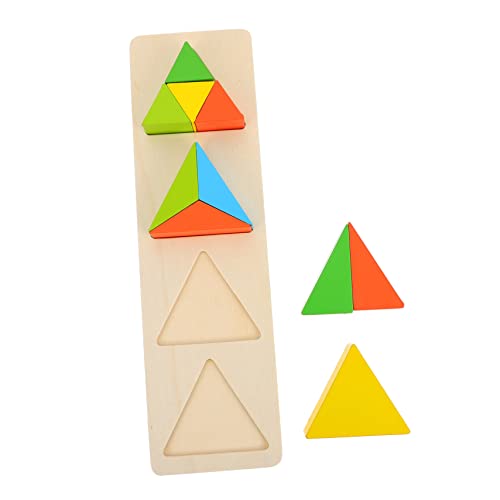 Kisangel 1 Satz Geometrisches Puzzle für Kleinkinder Lernspielzeug mit Holzblock für Frühe Bildung Fördert Kreativität und Logisches Geeignet für Mädchen und Jungen von Kisangel