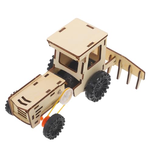 Kisangel 1 Satz Grubberspielzeug wissenschaftliches Spielzeugmodell selber Bauen Wissenschafts-Montage-Puzzle- Science Experiment Kit Holz Beige von Kisangel