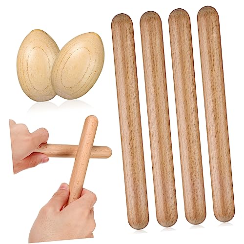 Kisangel 1 Satz Holz Musikinstrumenten für Holz Eier und Rhythmus Sticks Sicheres und Pädagogisches Percussion Set für Kleinkinder zum Musizieren für Kreative Kisangel 1 Satz Holz Musikinstrumenten für Holz Eier und Rhythmus Sticks Sicheres und Pädagogisches Percussion Set für Kleinkinder zum Musizieren für Kreative von Kisangel