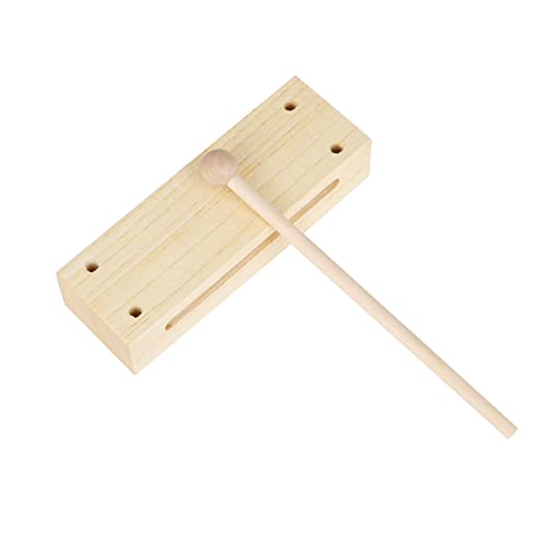 Kisangel 1 Satz Holz Percussion Block für Doppelseitiges Musikinstrument mit Schlägel Musikspielzeug der Kreativität Musikalische Früherziehung und Spielspaß von Kisangel