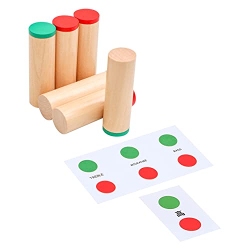 Kisangel 1 Satz Holz Soundröhren Spielzeugen für Auditive Trainingsspielzeuge Konzentration Pädagogisches Interaktives für Frühkindliche Entwicklung von Kisangel