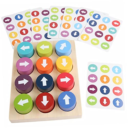 Kisangel 1 Satz Holzpfeile Lernspielzeug und Richtungserkennung für Logisches Pädagogisches Puzzle für Sicheres und Nachhaltiges Material Lernspielzeug Kognitiven Fähigkeiten von Kisangel