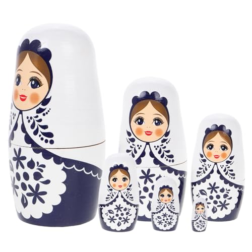 Kisangel 1 Satz Holzpuppenspielzeug Babuschka basteln Puppen -Kits Russische Nistpuppen für russische Puppen nistpuppen für Holzbausatz hölzern von Kisangel