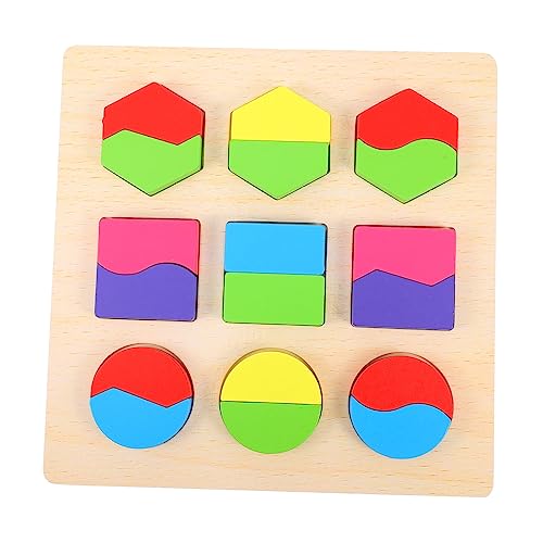 Kisangel 1 Satz Holzpuzzle für Geometrisches Formenspielzeug zur Frühen von Problemlösungsfähigkeiten und Farbverständnis für Kleinkinder und Vorschulkinder Kisangel 1 Satz Holzpuzzle für Geometrisches Formenspielzeug zur Frühen von Problemlösungsfähigkeiten und Farbverständnis für Kleinkinder und Vorschulkinder von Kisangel