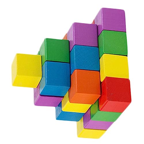 Kisangel 1 Satz Holzquadratwürfel Mathematische Lernhilfe für Vorschulkinder für Kreative DIY Projekte Stabil und Langlebig Leicht zu Transportieren Unterricht und Bastelarbeiten von Kisangel