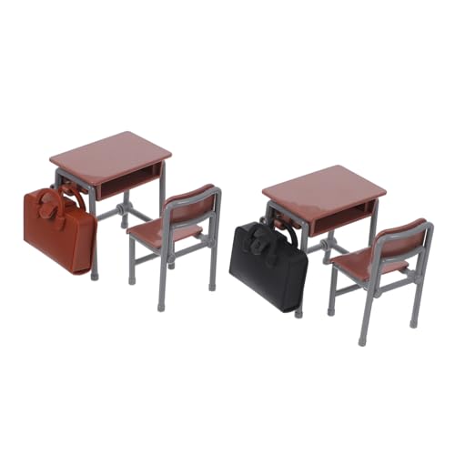 Kisangel 1 Satz Holztische Stühle und Schulranzen Zubehör für Kreative Rollenspiele und Sammler von Miniaturmöbeln Kisangel 1 Satz Holztische Stühle und Schulranzen Zubehör für Kreative Rollenspiele und Sammler von Miniaturmöbeln von Kisangel
