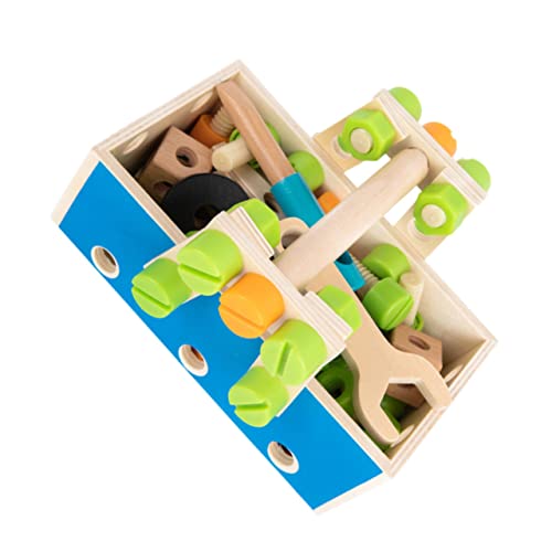 Kisangel 1 Satz Holzwerkzeugset Multi Funktionales Lernspielzeug für Jungen und Pädagogisches Schraubenspielzeug Hand Augen Koordination und Interaktion Sicheres Holzmaterial ohne Splitter von Kisangel