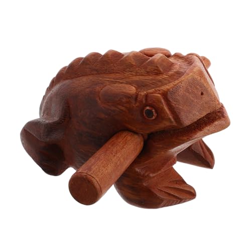 Kisangel 1 Satz Hupen Frosch Zubehör Frosch -soundhersteller Hölzernes Froschinstrument Percussion-zubehör Musikalischer Frosch Schlagzeugversorgung Perkussionsfrosch Light Brown Holz von Kisangel