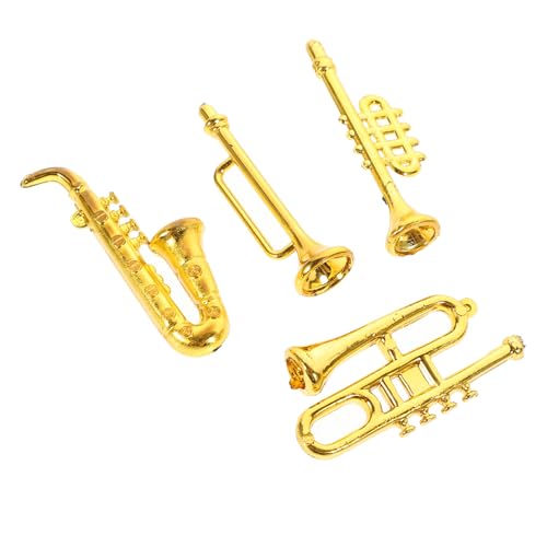 Kisangel 1 Satz Klassische Musikinstrumente Teiliges Modell für Puppenhäuser Dekorative Mini Instrumente aus Material Realistische Details für Mini Musikzimmer und von Kisangel