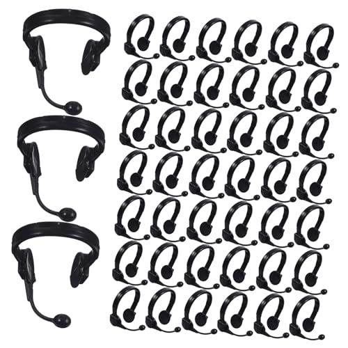 Kisangel 1 Satz Kleine Gelbe Enten Kopfhörer Puppen Mikrofon Headset Requisiten Miniatur Mikrofon Headset Requisiten Dekorative Mini Kopfhörer Mikro Landschaftsdekoration Schwarzer von Kisangel