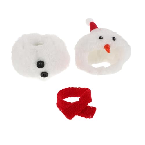 Kisangel 1 Satz Kleine Schneemannschals Zum Basteln Hüte Dekorationen Zubehör Mini Winzig Eisig Schneemann-Hut Schneemannmützen Zum Basteln Weihnachtspuppenkleidung Plüsch von Kisangel