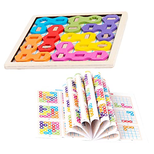 Kisangel 1 Satz Kleinkindpuzzles aus Holz Puzzle rätselbuch geschenketueten Vorschul-Puzzles-Set kindergeschenk Lerne Rätsel kinderpuzzle aus Holz Papier Colorful von Kisangel